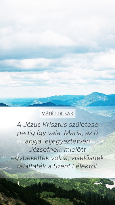 Máté 1:18 KAR Bible Verse Image