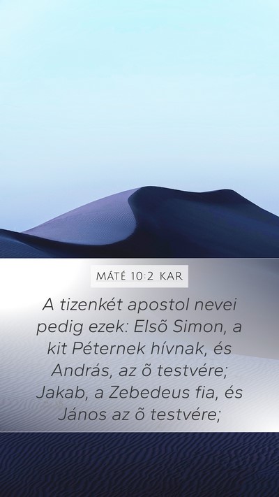 Máté 10:2 KAR Bible Verse Image