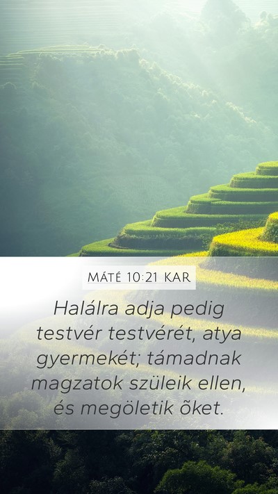 Máté 10:21 KAR Bible Verse Image