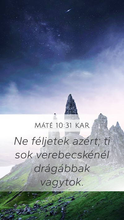 Máté 10:31 KAR Bible Verse Image