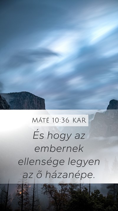 Máté 10:36 KAR Bible Verse Image