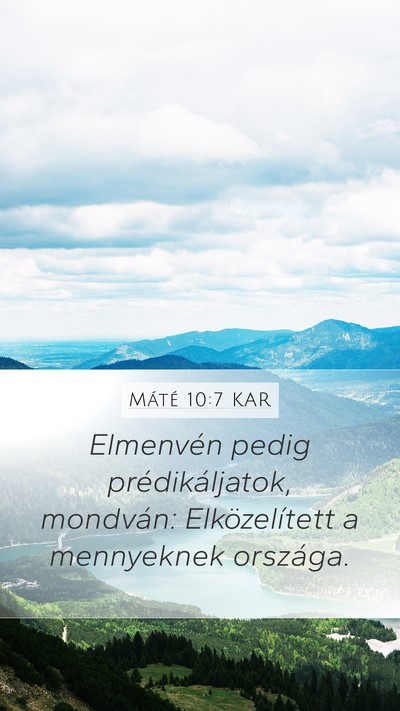 Máté 10:7 KAR Bible Verse Image