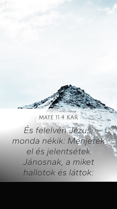 Máté 11:4 KAR Bible Verse Image