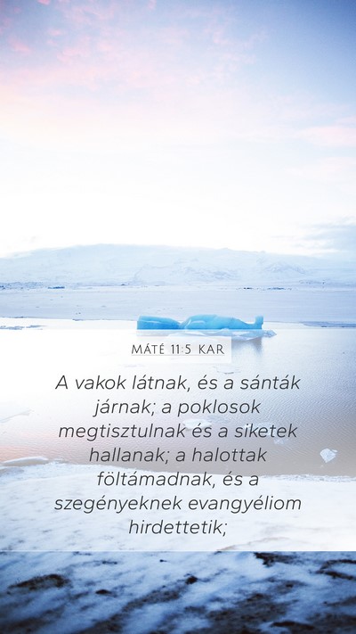 Máté 11:5 KAR Bible Verse Image