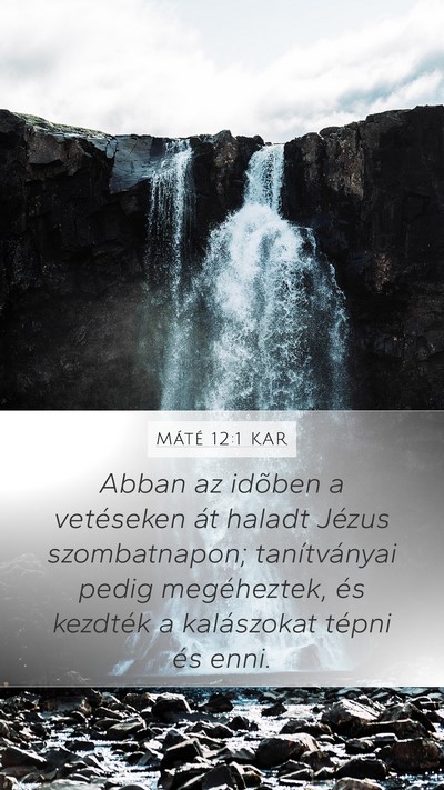 Máté 12:1 KAR Mobile Phone Wallpaper - Abban az idõben a vetéseken át haladt Jézus - Mobile Bible Verse Wallpaper