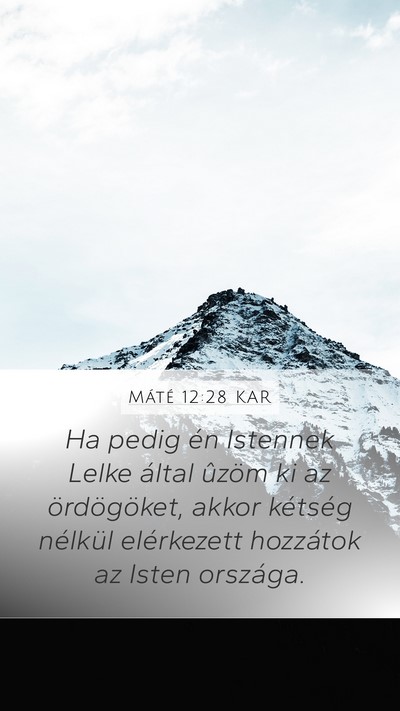 Máté 12:28 KAR Bible Verse Image