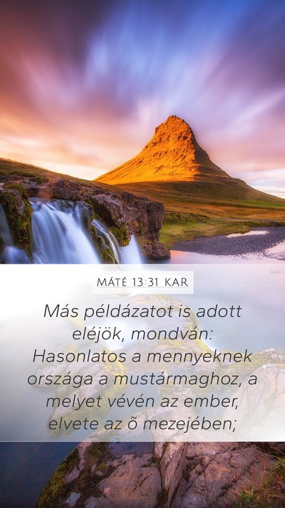 Máté 13:31 KAR Bible Verse Image