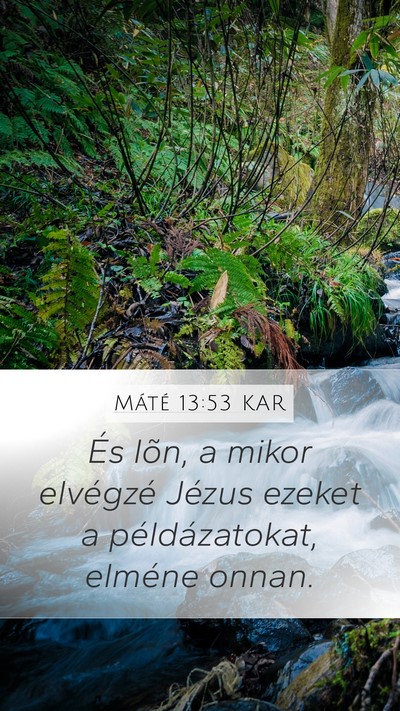 Máté 13:53 KAR Bible Verse Image