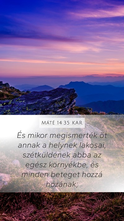 Máté 14:35 KAR Bible Verse Image