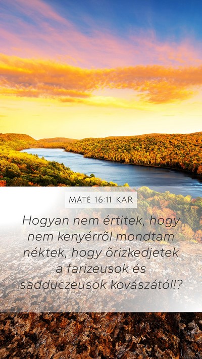 Máté 16:11 KAR Bible Verse Image