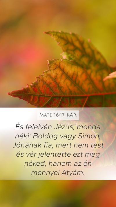 Máté 16:17 KAR Bible Verse Image