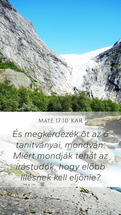 Máté 17:10 KAR Bible Verse Image