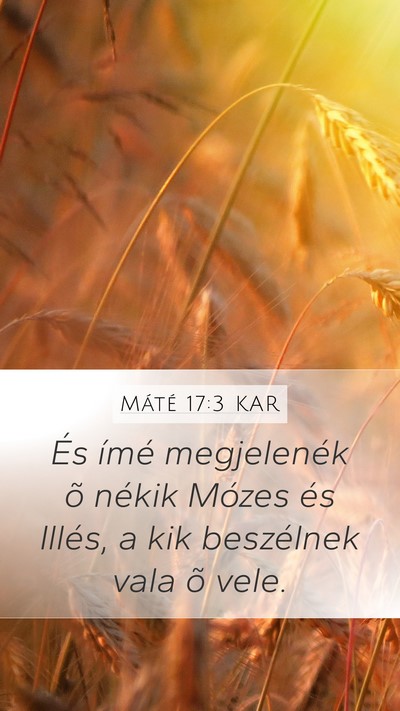 Máté 17:3 KAR Bible Verse Image