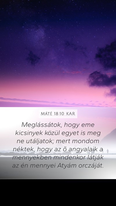Máté 18:10 KAR Bible Verse Image
