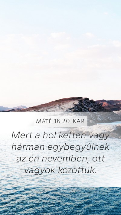 Máté 18:20 KAR Bible Verse Image