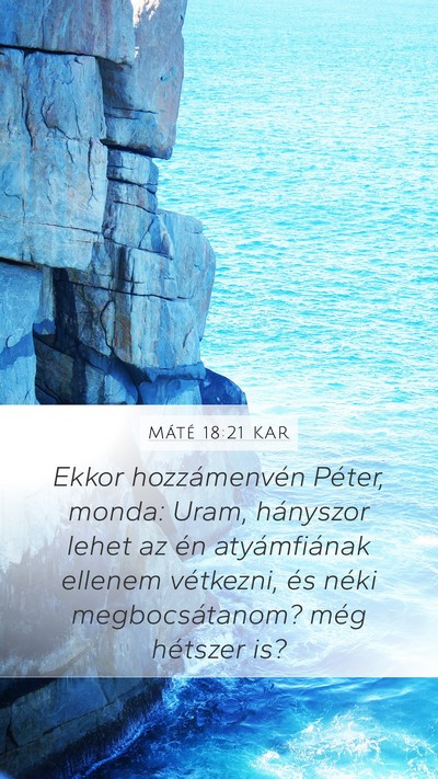 Máté 18:21 KAR Bible Verse Image