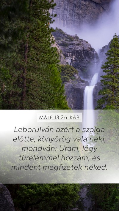 Máté 18:26 KAR Bible Verse Image
