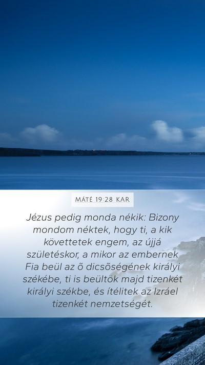 Máté 19:28 KAR Bible Verse Image