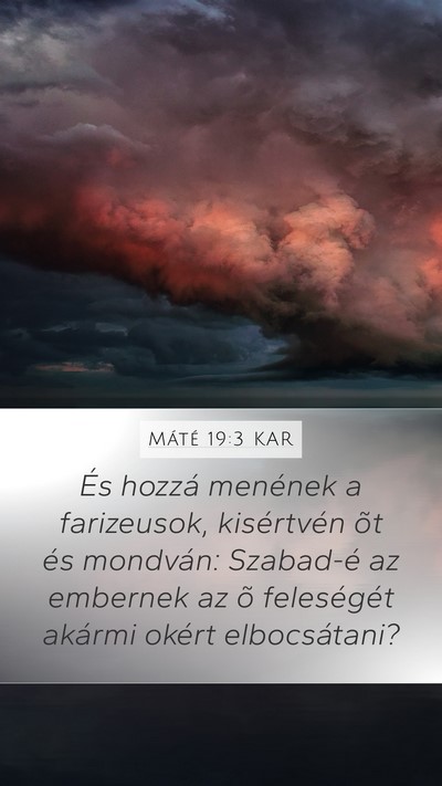 Máté 19:3 KAR Bible Verse Image