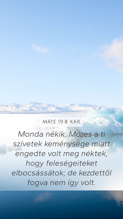 Máté 19:8 KAR Bible Verse Image