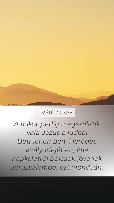 Máté 2:1 KAR Bible Verse Image