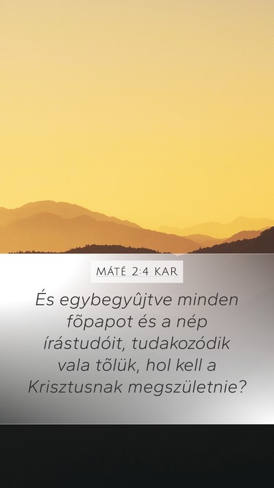 Máté 2:4 KAR Bible Verse Image