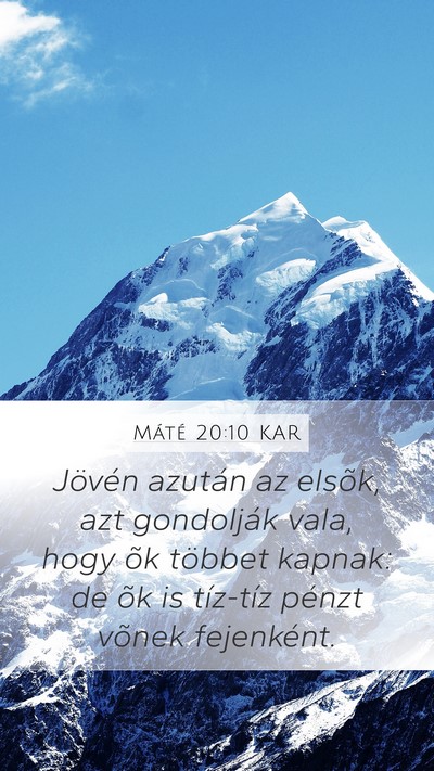Máté 20:10 KAR Bible Verse Image