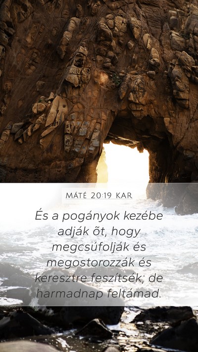 Máté 20:19 KAR Bible Verse Image