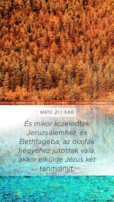 Máté 21:1 KAR Bible Verse Image