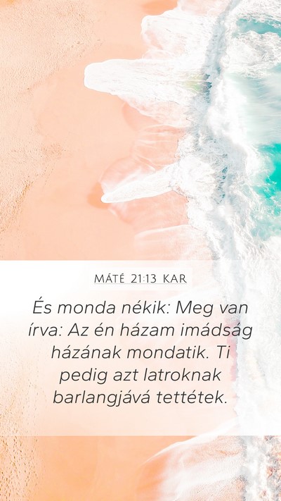 Máté 21:13 KAR Bible Verse Image