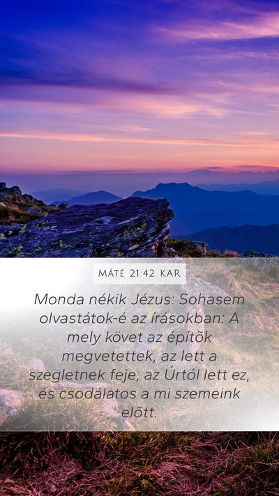 Máté 21:42 KAR Bible Verse Image