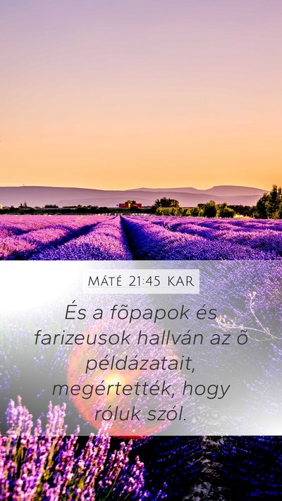 Máté 21:45 KAR Bible Verse Image