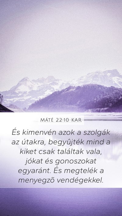 Máté 22:10 KAR Bible Verse Image