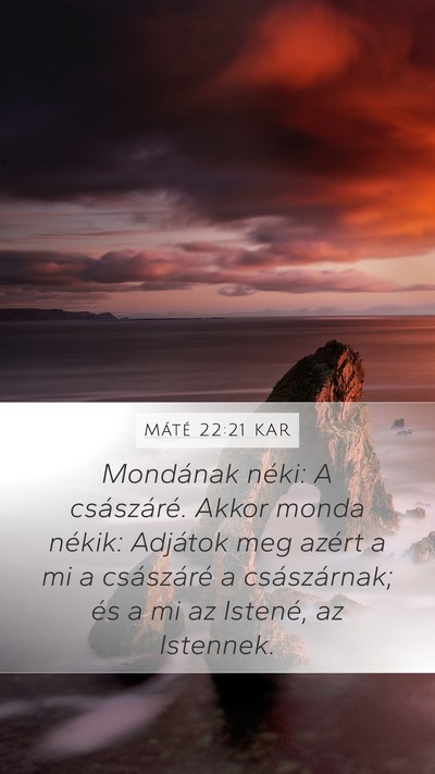 Máté 22:21 KAR Bible Verse Image