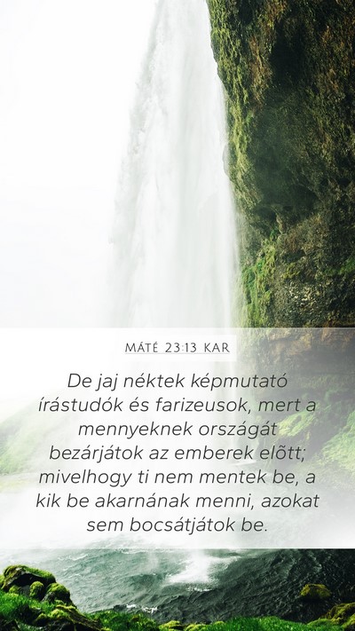Máté 23:13 KAR Bible Verse Image