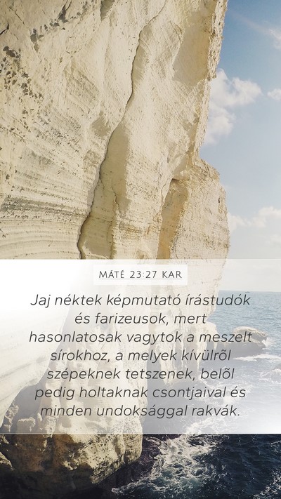 Máté 23:27 KAR Bible Verse Image