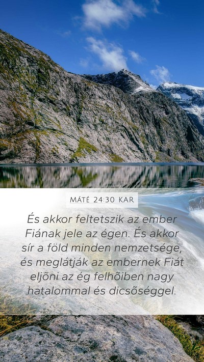 Máté 24:30 KAR Bible Verse Image