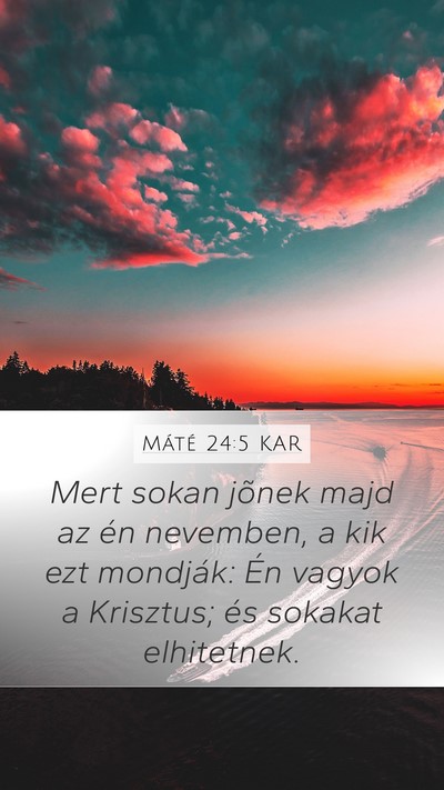 Máté 24:5 KAR Bible Verse Image