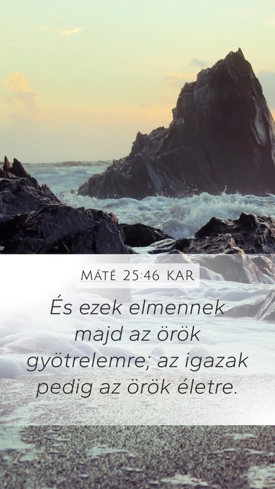 Máté 25:46 KAR Bible Verse Image