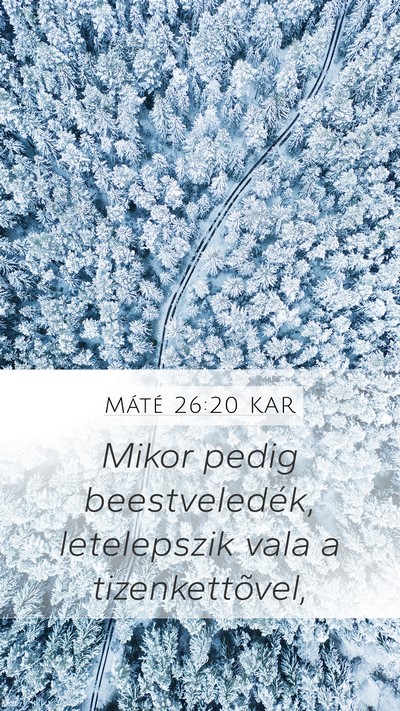 Máté 26:20 KAR Bible Verse Image