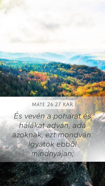 Máté 26:27 KAR Bible Verse Image