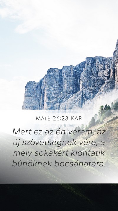 Máté 26:28 KAR Bible Verse Image