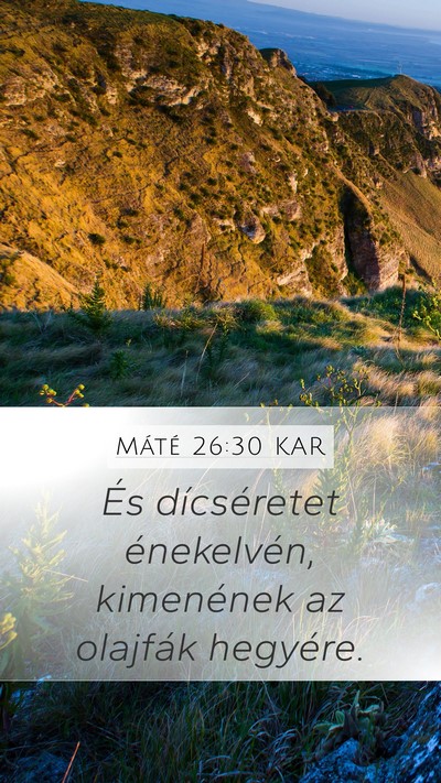 Máté 26:30 KAR Bible Verse Image