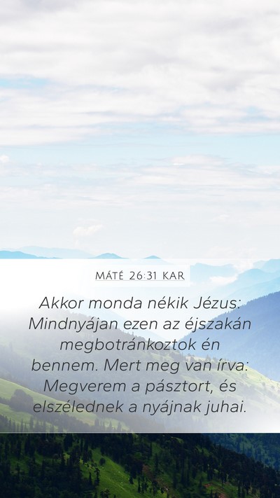 Máté 26:31 KAR Bible Verse Image