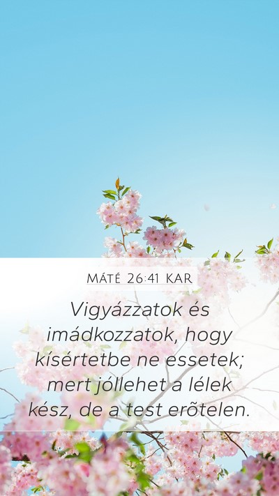 Máté 26:41 KAR Bible Verse Image