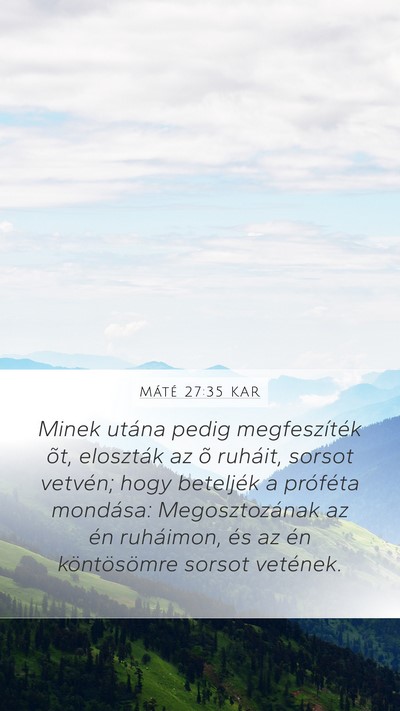 Máté 27:35 KAR Bible Verse Image