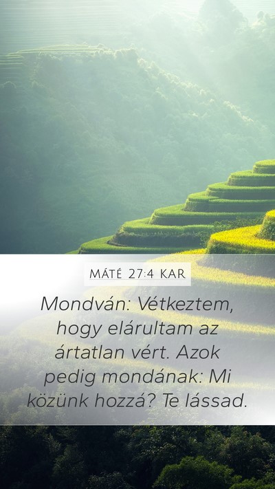 Máté 27:4 KAR Bible Verse Image