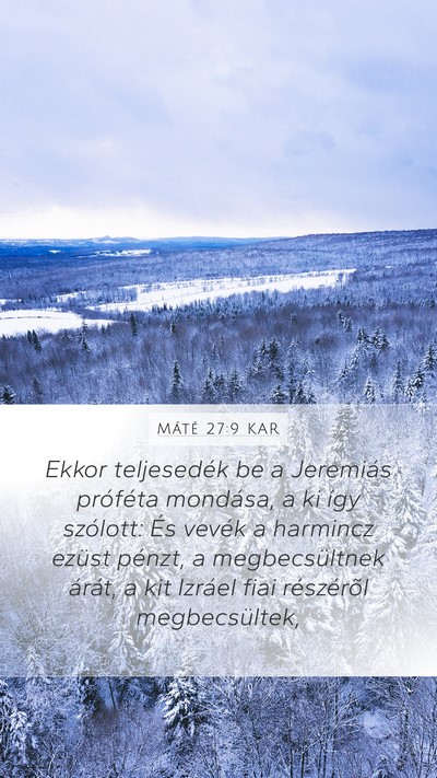 Máté 27:9 KAR Bible Verse Image