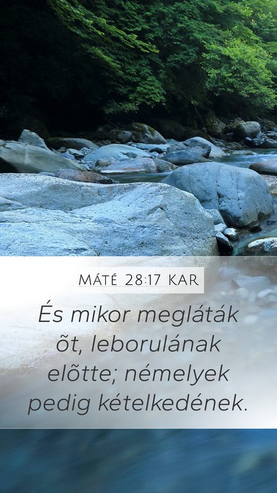 Máté 28:17 KAR Bible Verse Image