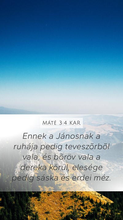 Máté 3:4 KAR Bible Verse Image